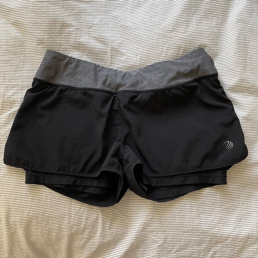 Black running shorts